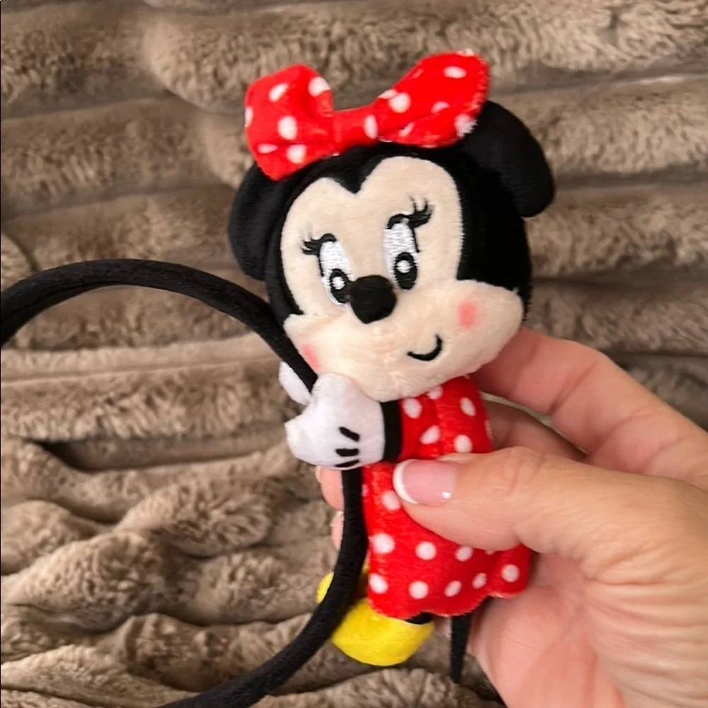 Minnie Mouse Headband with Red Polka Dot Bow